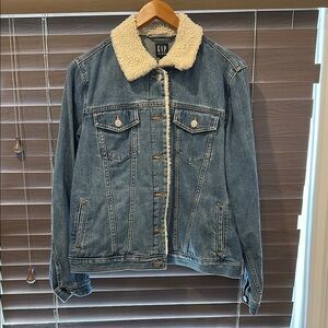 GAP Denim Jacket with Sherpa Collar